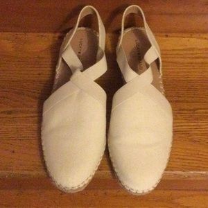 Lucky Brand cream colored espadrilles with a little wedge